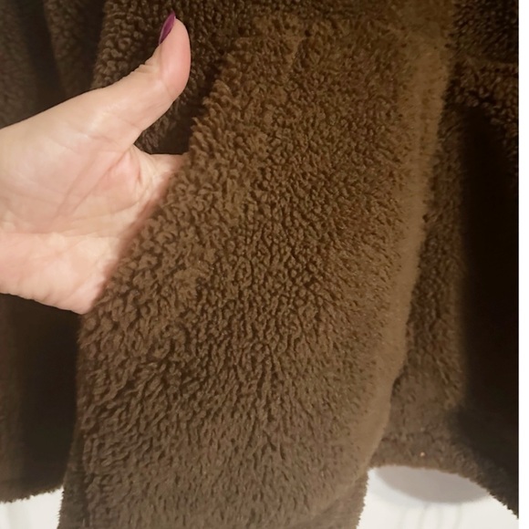 CAMEL CROWN  Fleece Sherpa Jackets Hooded Faux Shearling  Coat Sz XL - Picture 4 of 5